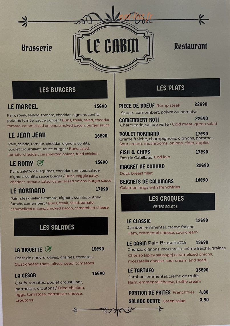 Le Gabin — carte page 1