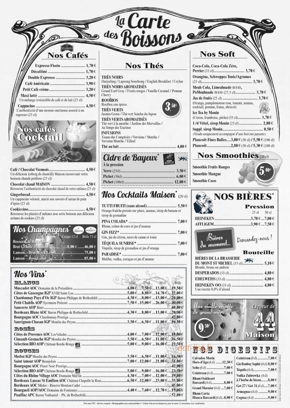 Le Garde Manger — carte page 4