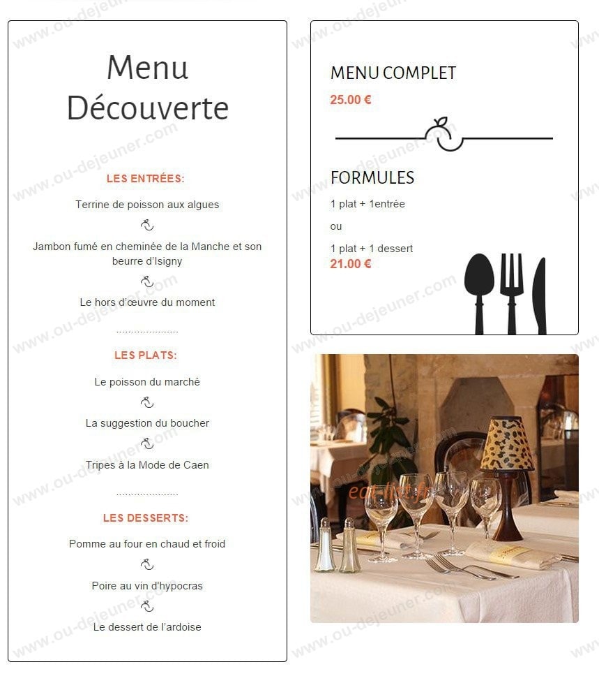 Le Pommier — carte page 1