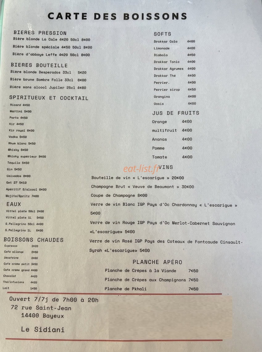 Le Sidiani — carte page 2