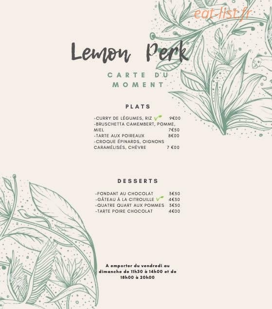 Lemon Perk — carte page 1