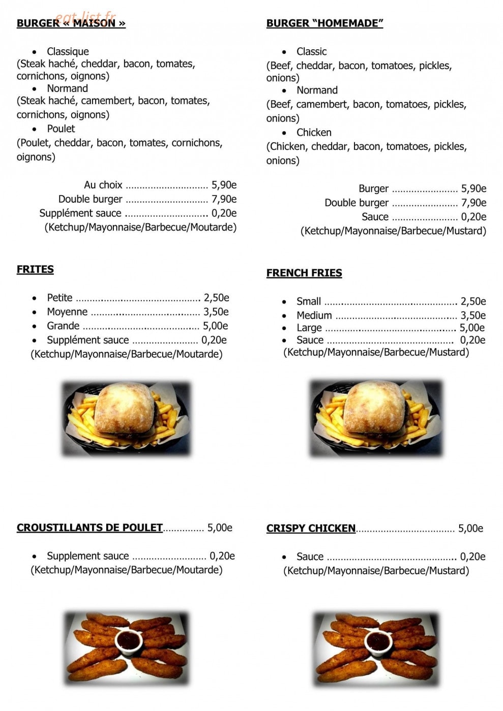Les Gourmandi'Z de Julie — carte page 3