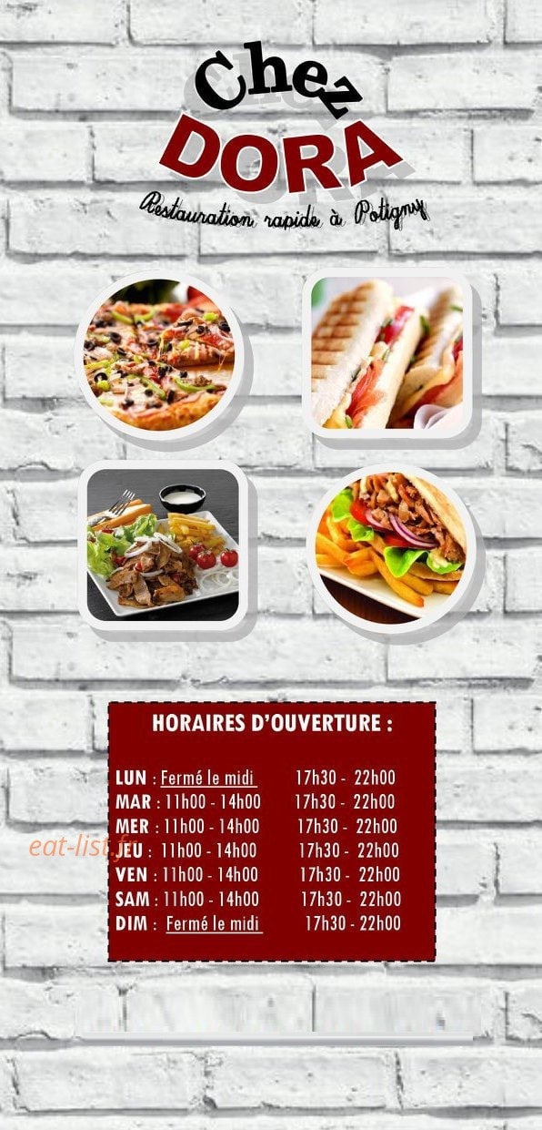 Chez Dora — carte page 1