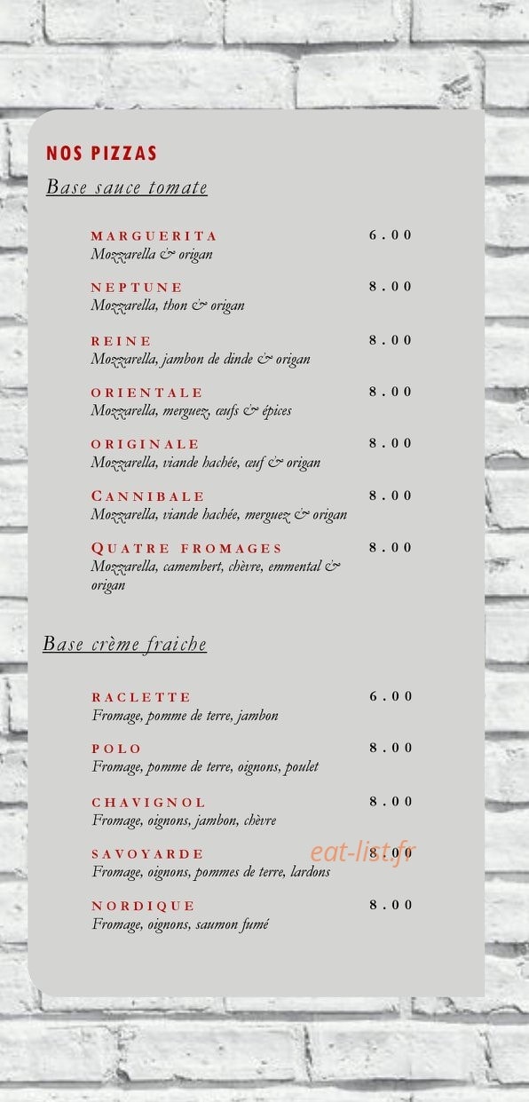 Chez Dora — carte page 5