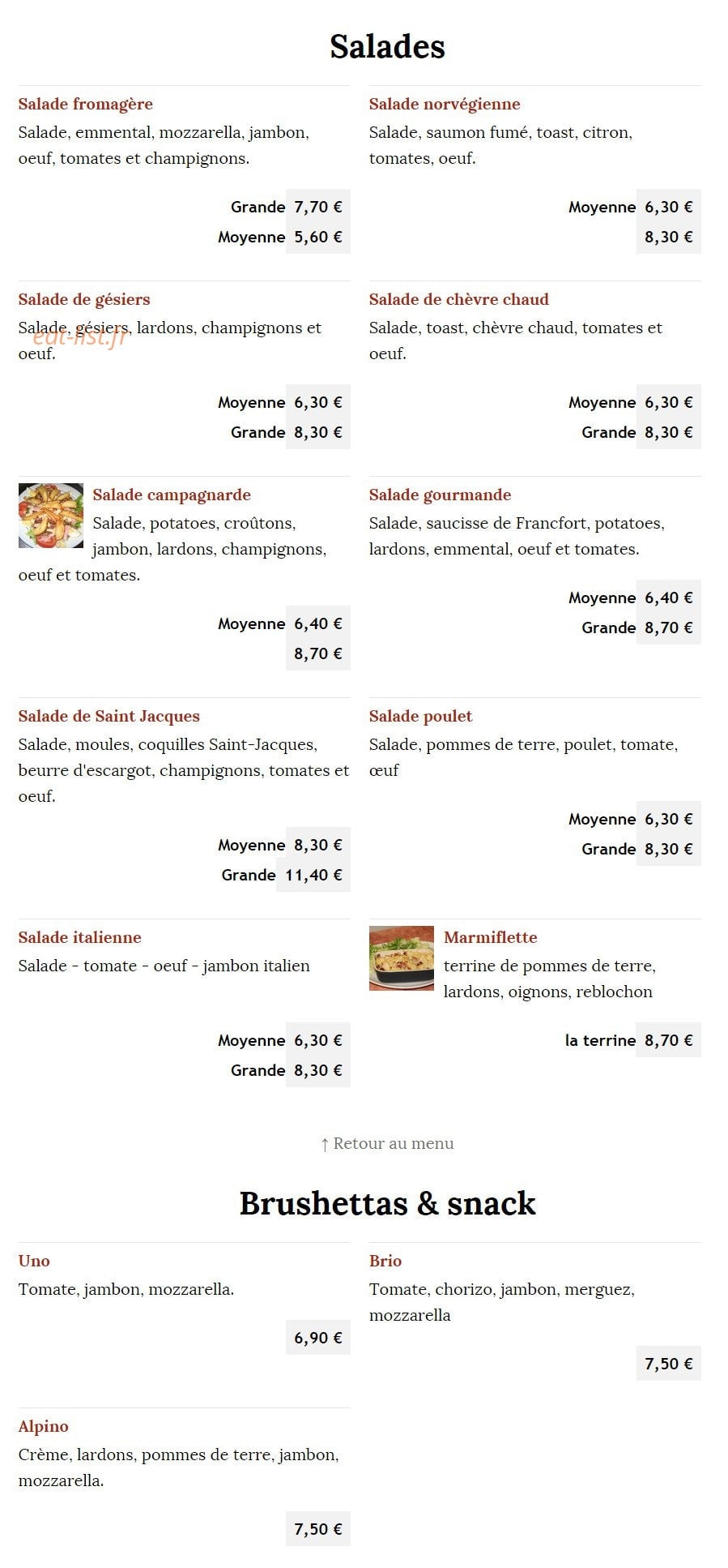L' Arc — carte page 7