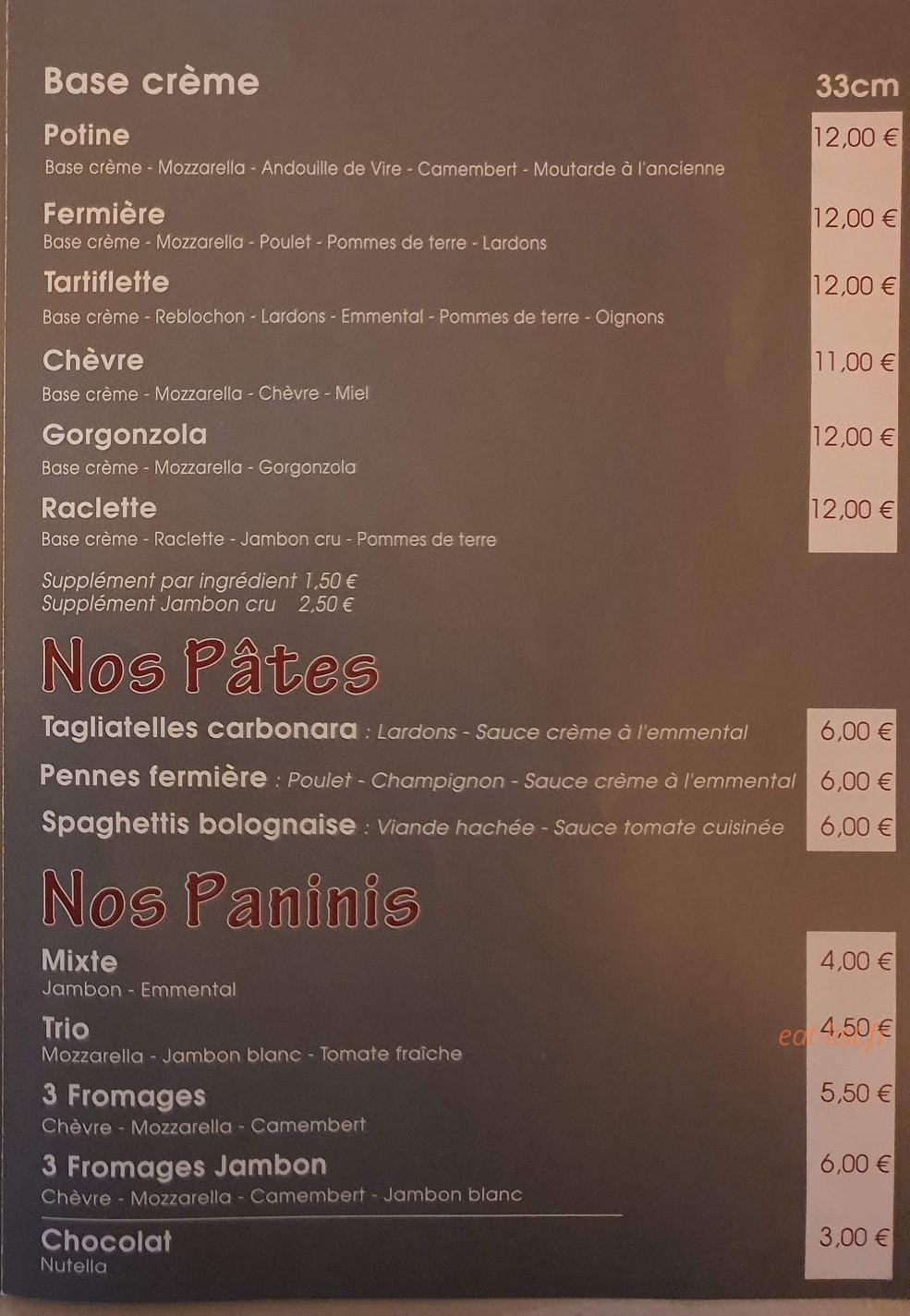 La Potine — carte page 2