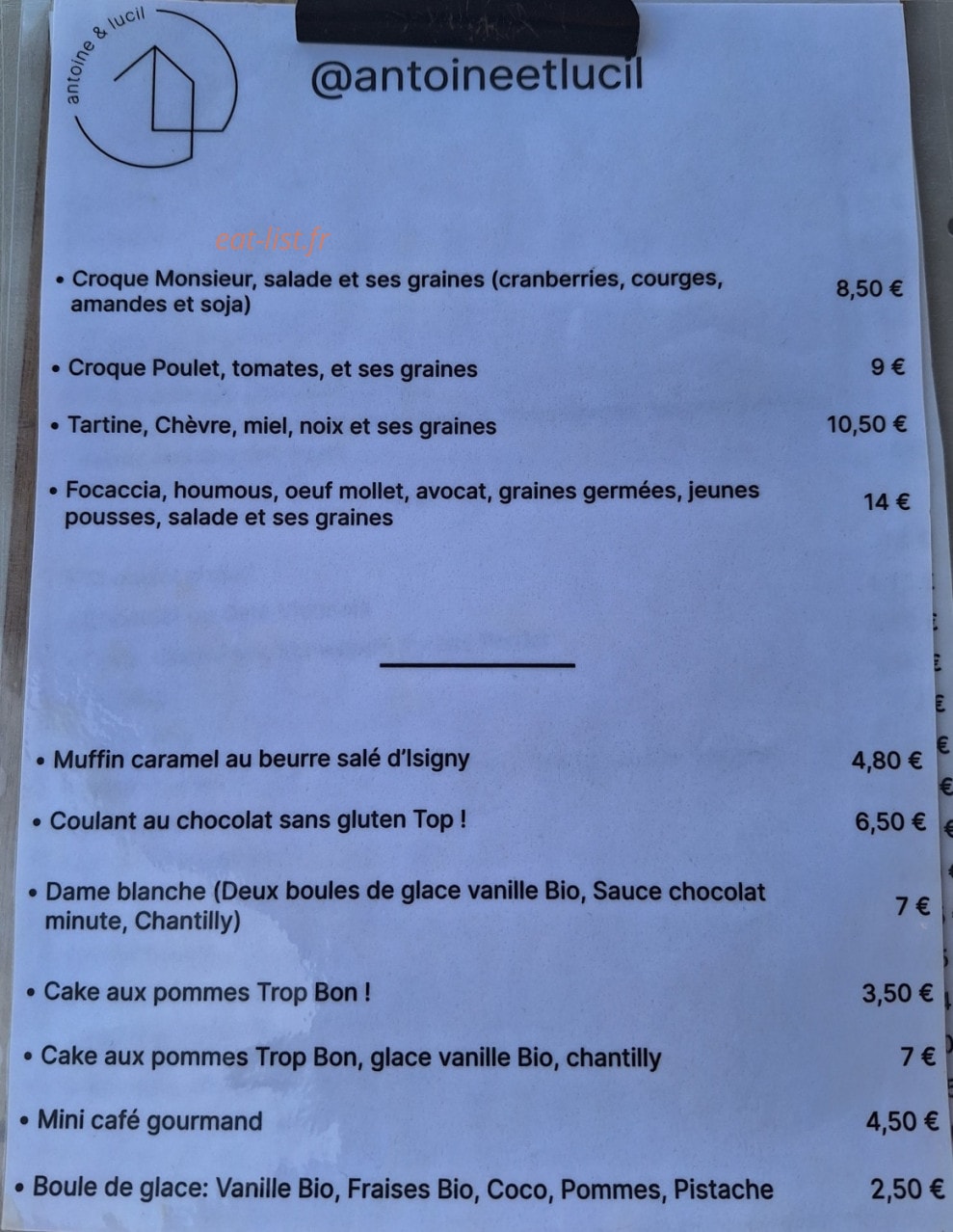 Antoine et Lucil — carte page 1