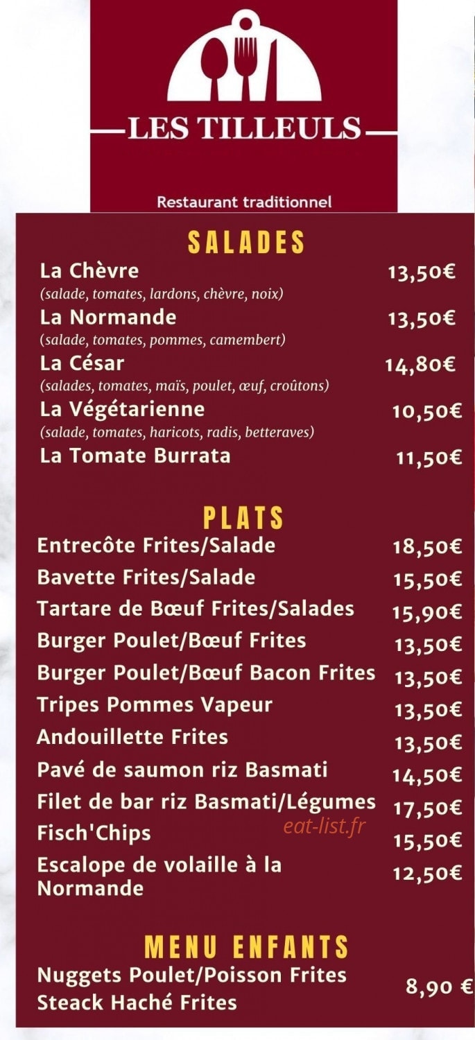 Les Tilleuls — carte page 1