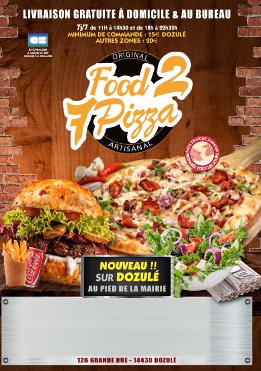 Food2 7pizza — carte page 1
