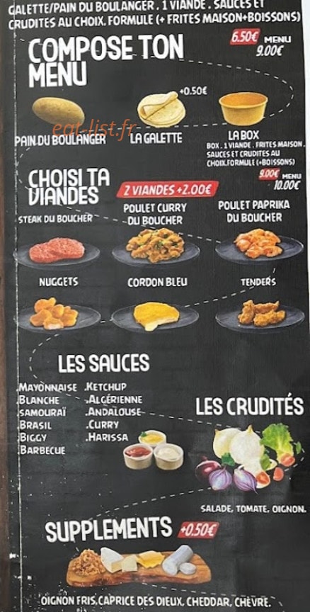 King Food — carte page 3