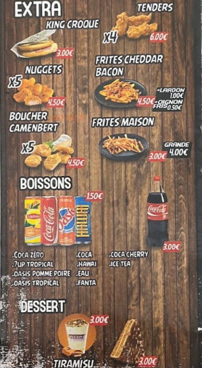 King Food — carte page 4