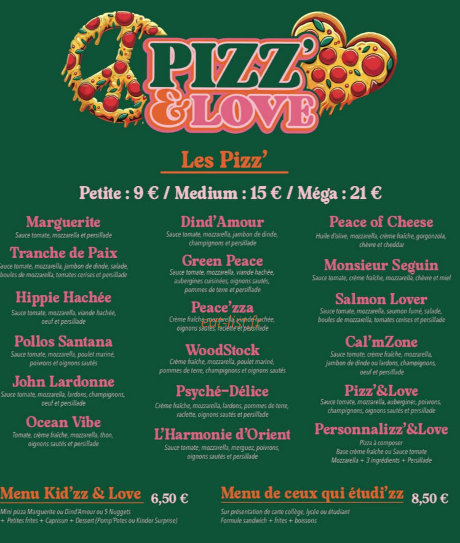 Pizz’ & Love — carte page 1