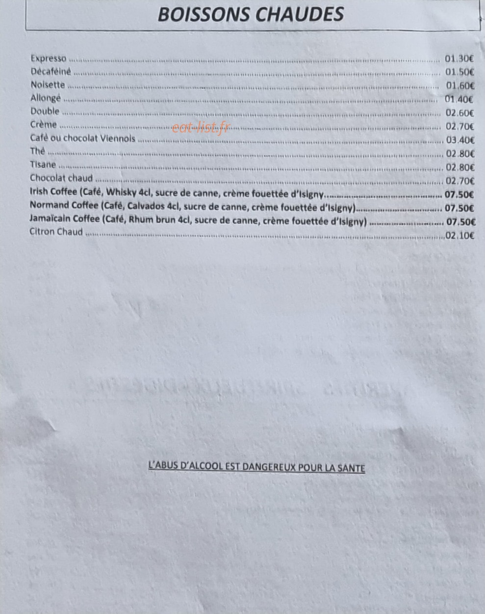 Chez Charl'au — carte page 6
