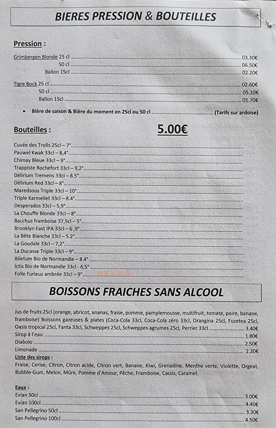 Chez Charl'au — carte page 4