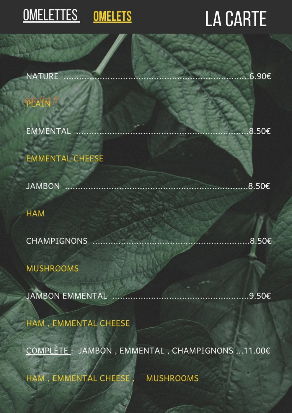 L'Aristide — carte page 1