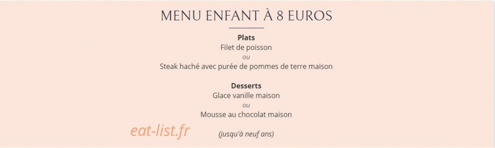 Restaurant de la Marée — carte page 4