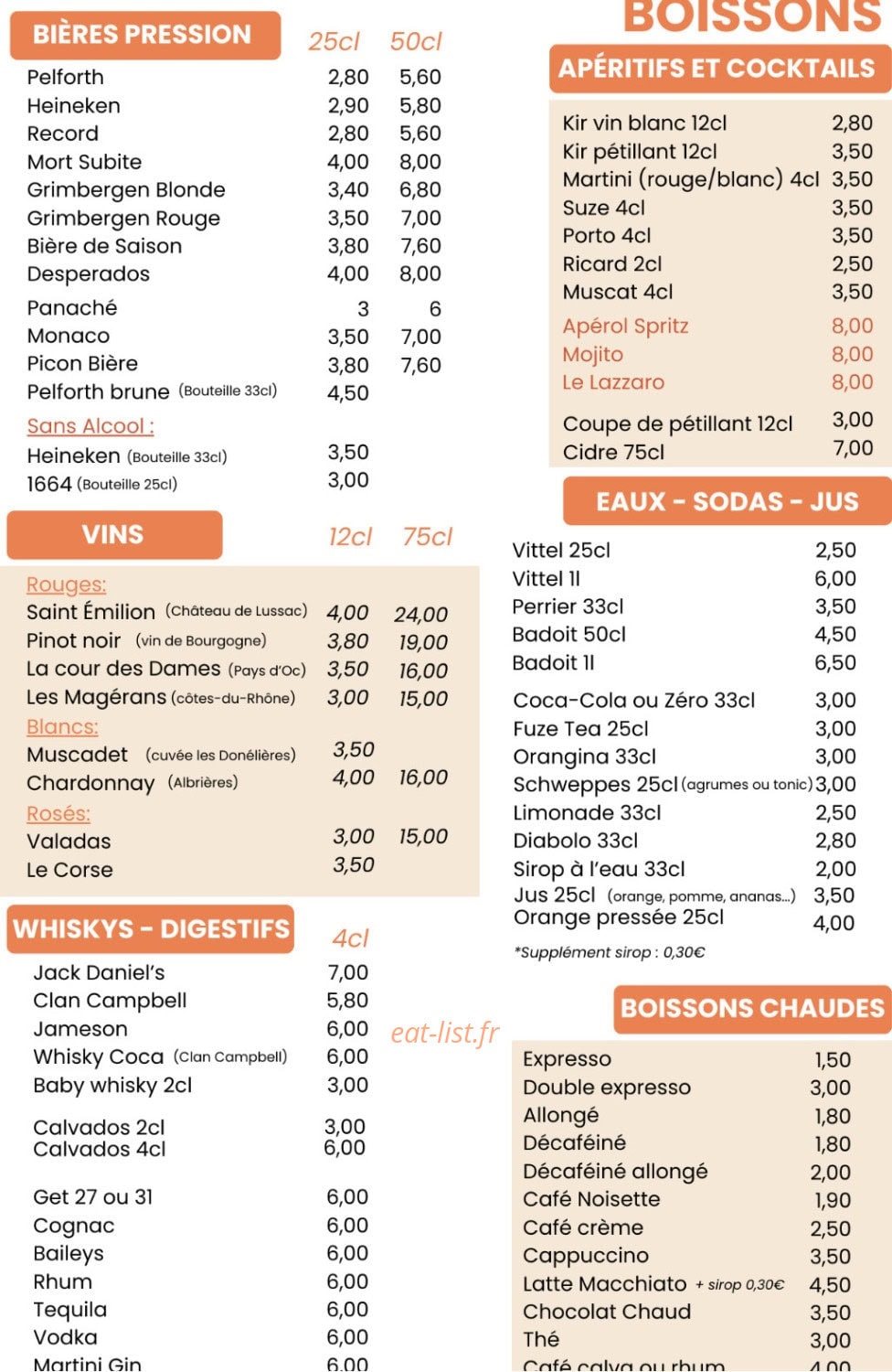 Le Lazzaro — carte page 3