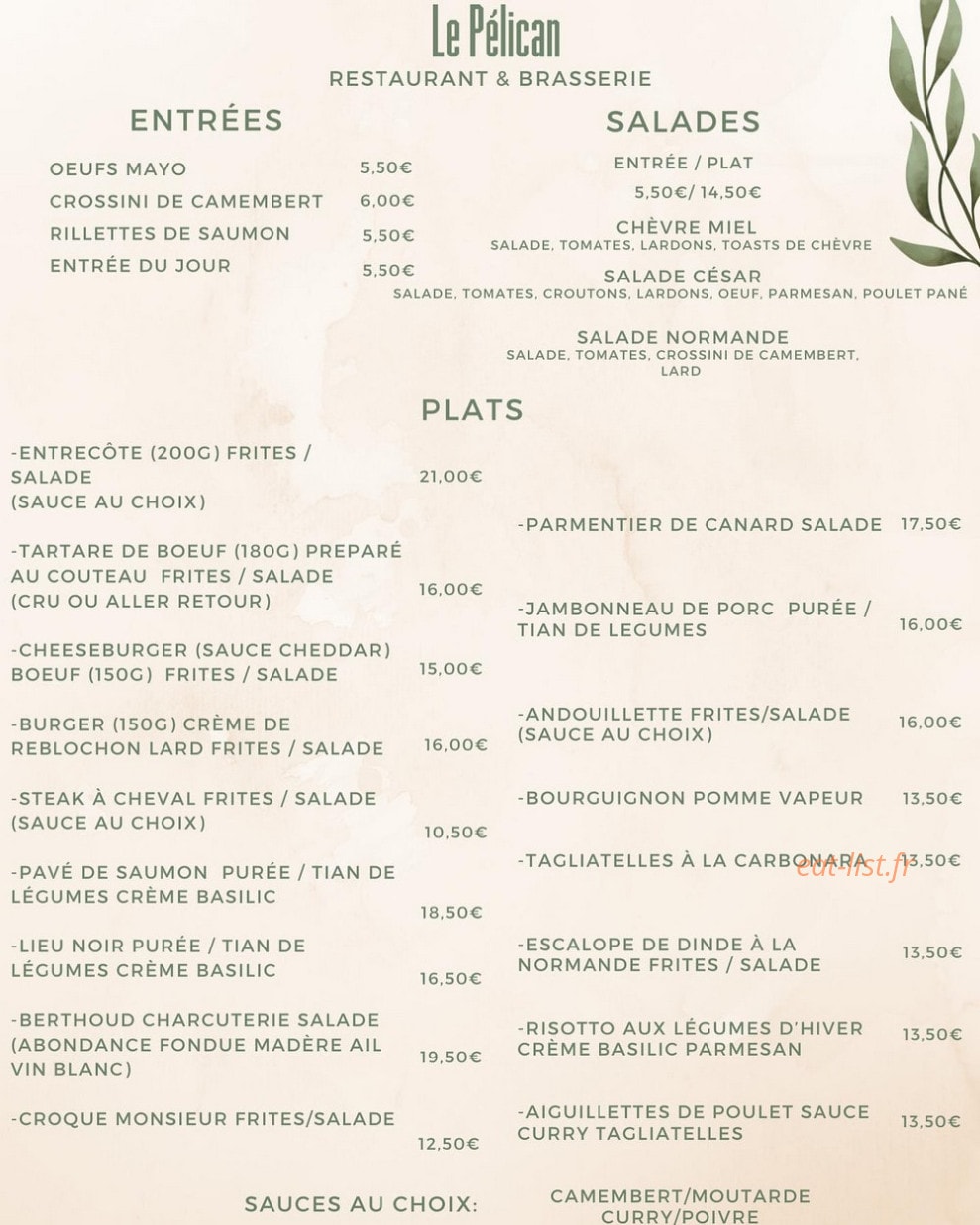 Le pélican — carte page 1