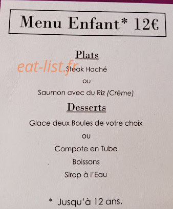 Aux Plaisirs Du Palais — carte page 2
