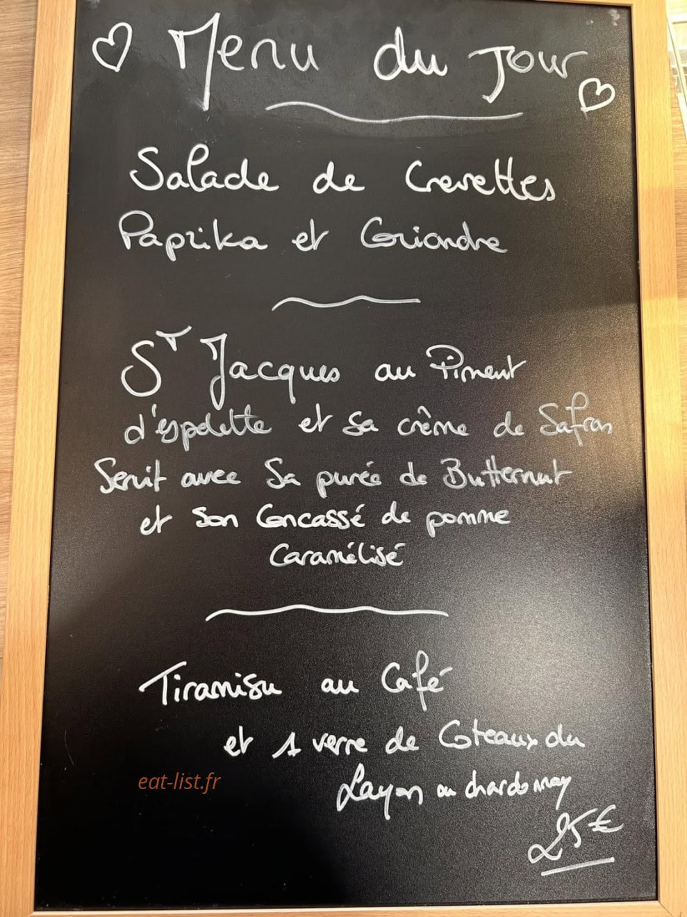 Coffee & Tea — carte page 1