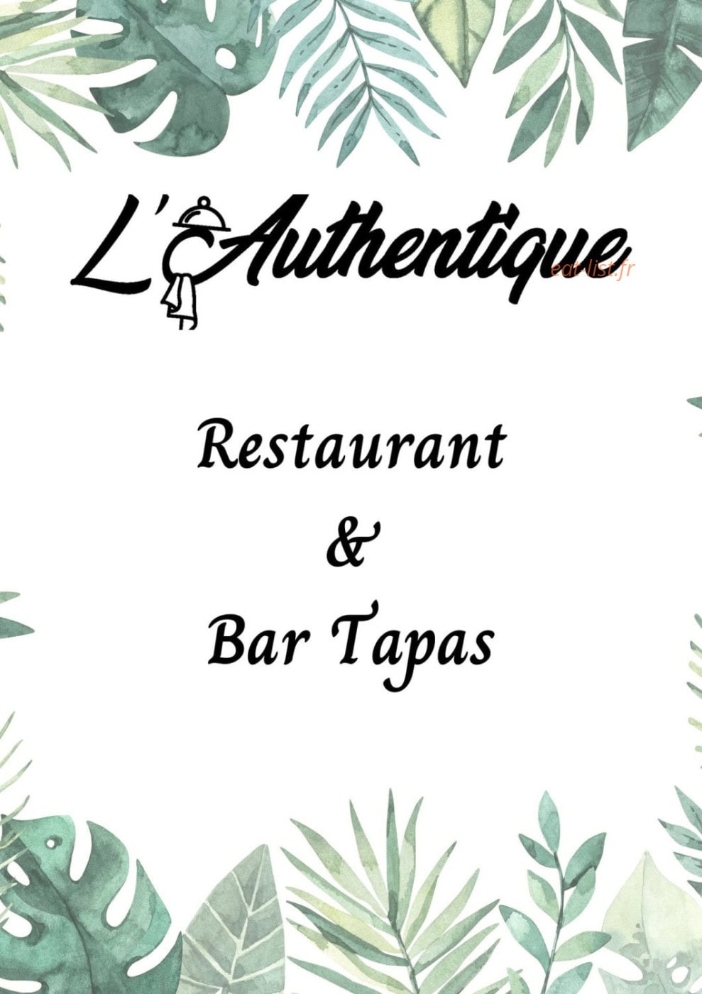 L'Authentique — carte page 1