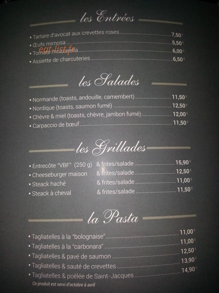 La Pergola — carte page 2