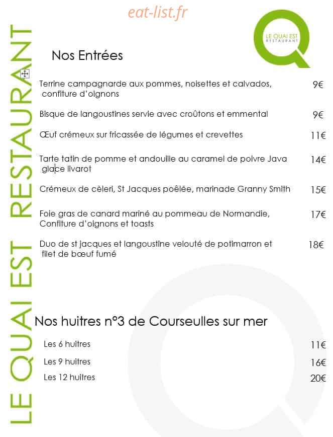 Le Quai Est — carte page 5