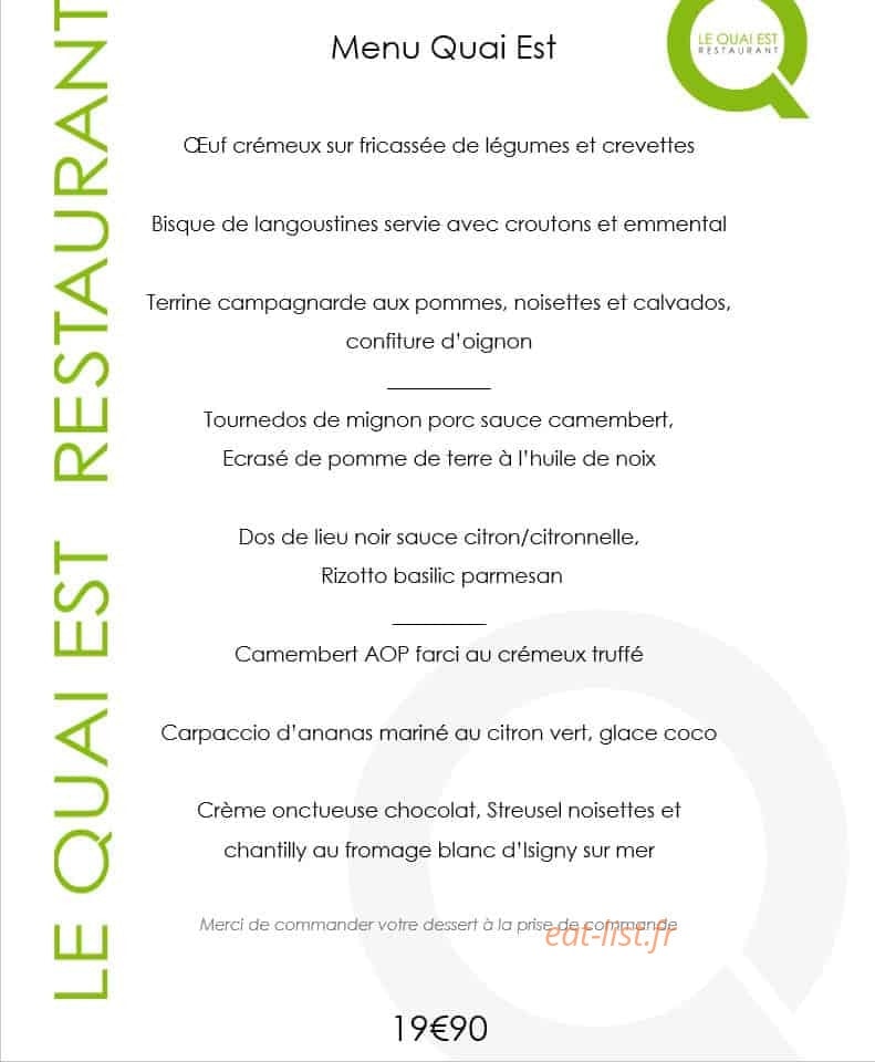 Le Quai Est — carte page 2
