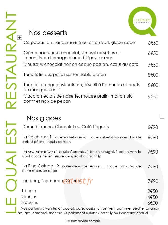 Le Quai Est — carte page 7