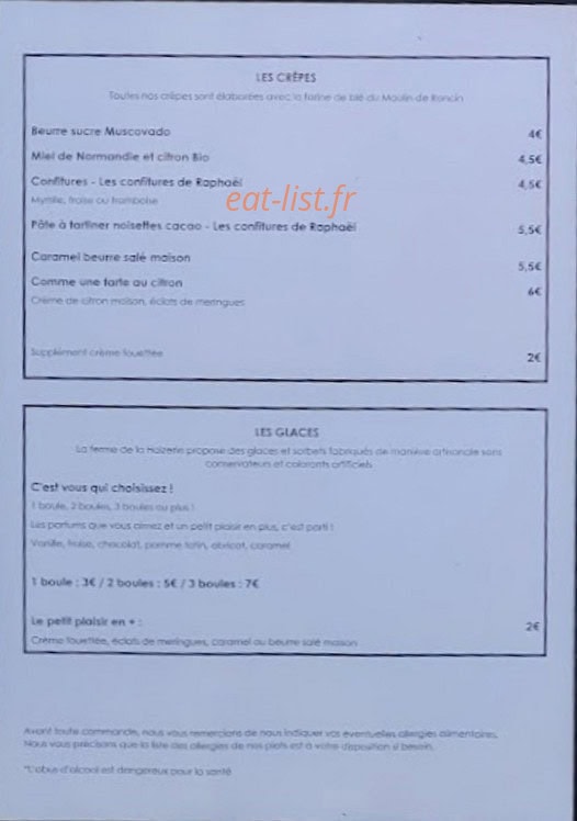 La Crêperie du Château — carte page 3