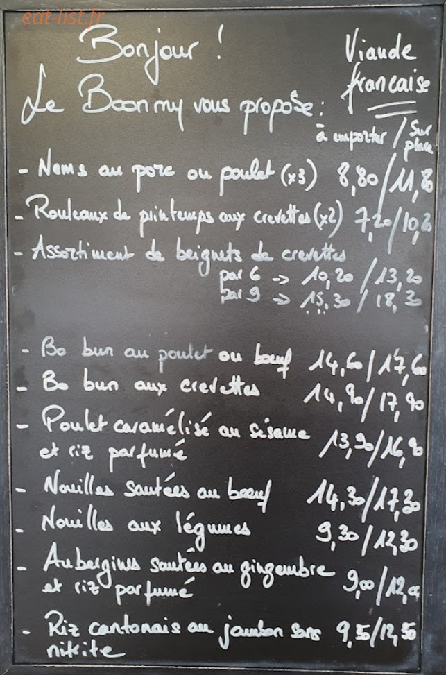Le Boonmy — carte page 1