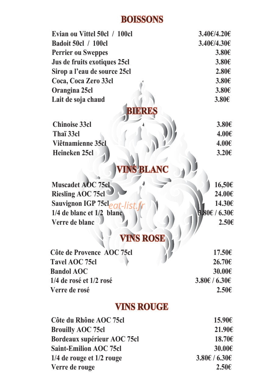 Baan Thai — carte page 4