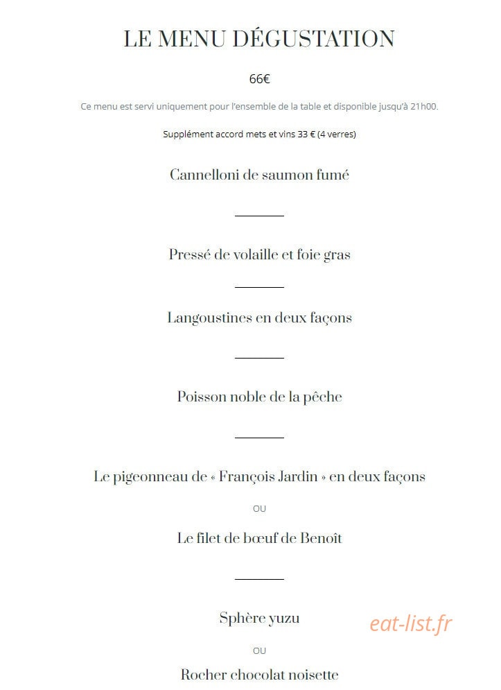 L'Atelier du Goût — carte page 3