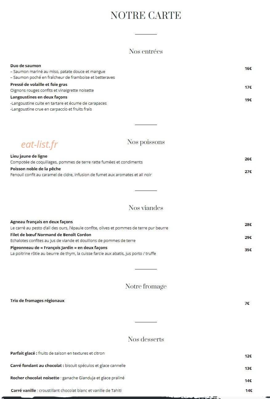 L'Atelier du Goût — carte page 5