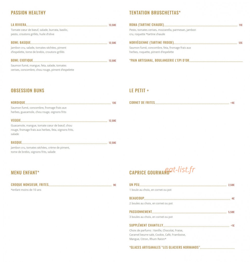L'Instant Plage — carte page 1
