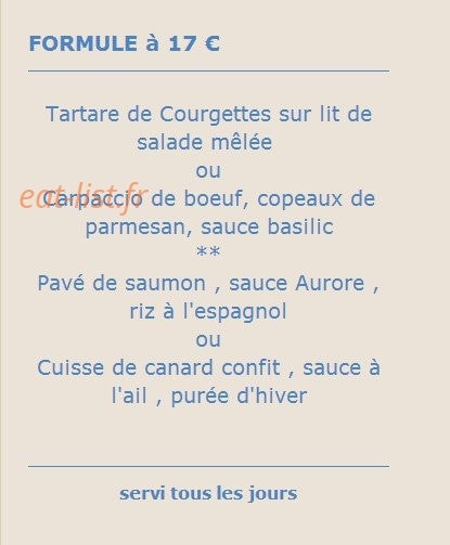 Le Beau Rivage — carte page 2