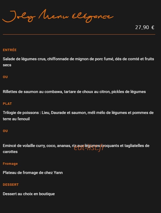 Julien Joly Boucherie — carte page 2