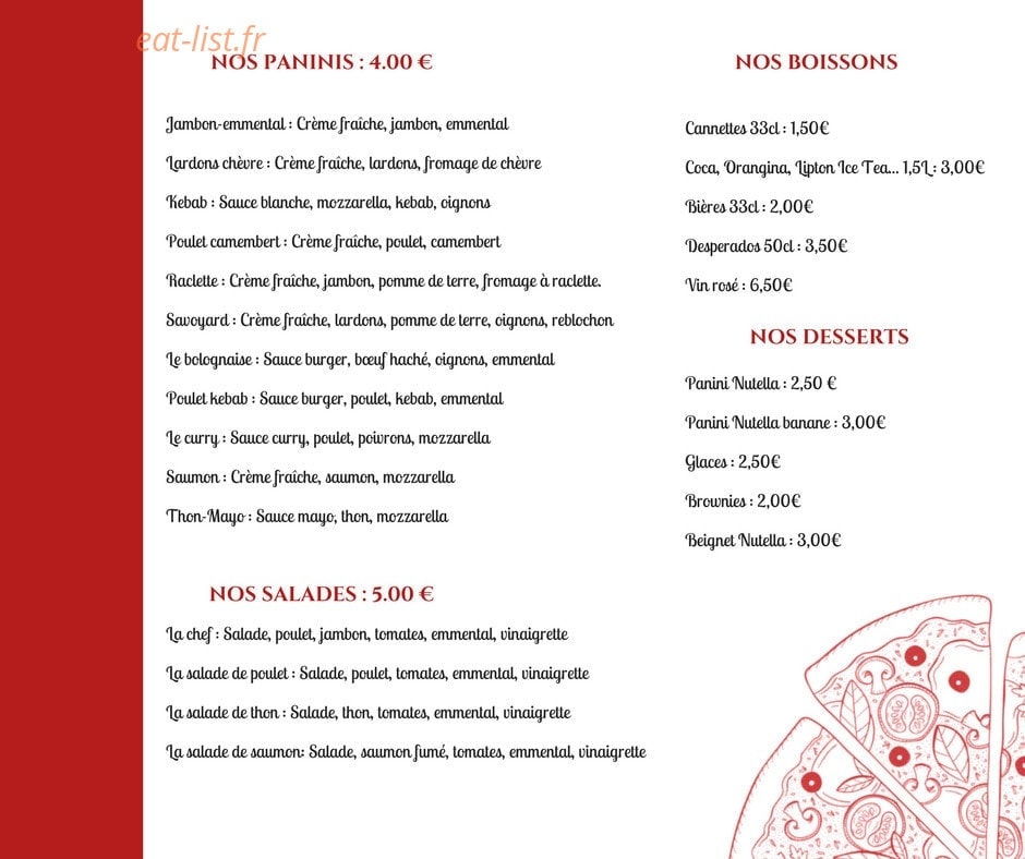 Pizzeria Le P'tit Roméa — carte page 3
