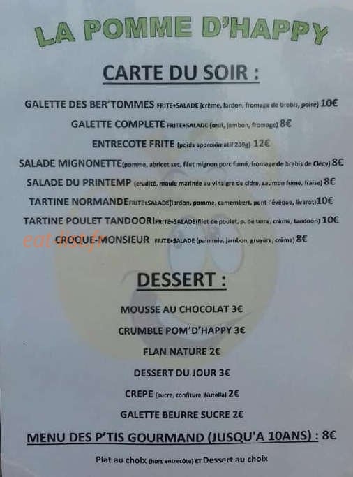 La Pomme D'Happy — carte page 2