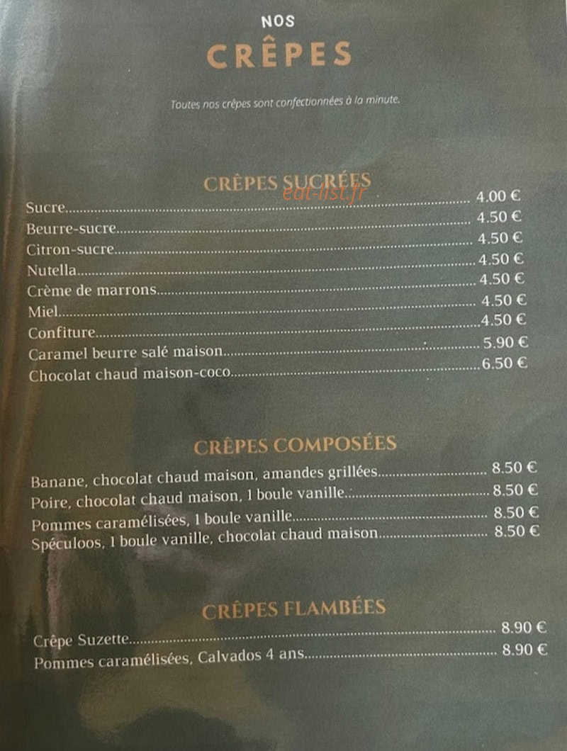 Bistrot June — carte page 1