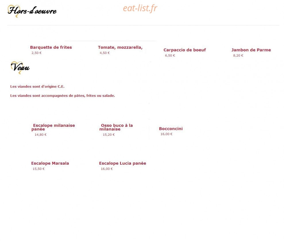 Amoretto — carte page 3