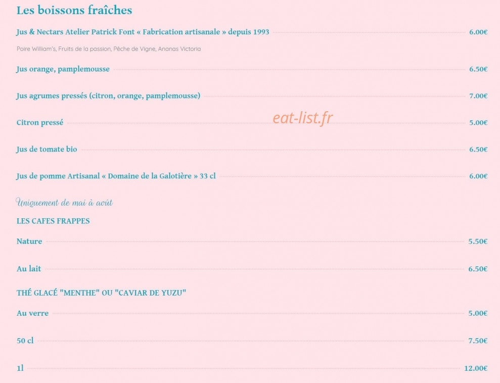 Cakes et gourmandises — carte page 6
