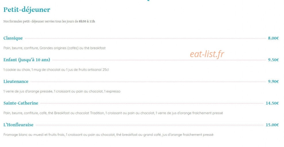 Cakes et gourmandises — carte page 1
