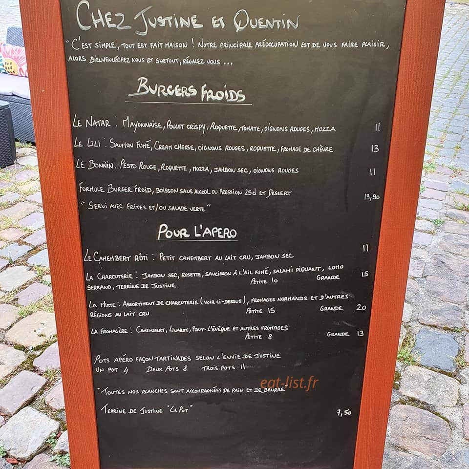 Chez Justine et Quentin — carte page 2