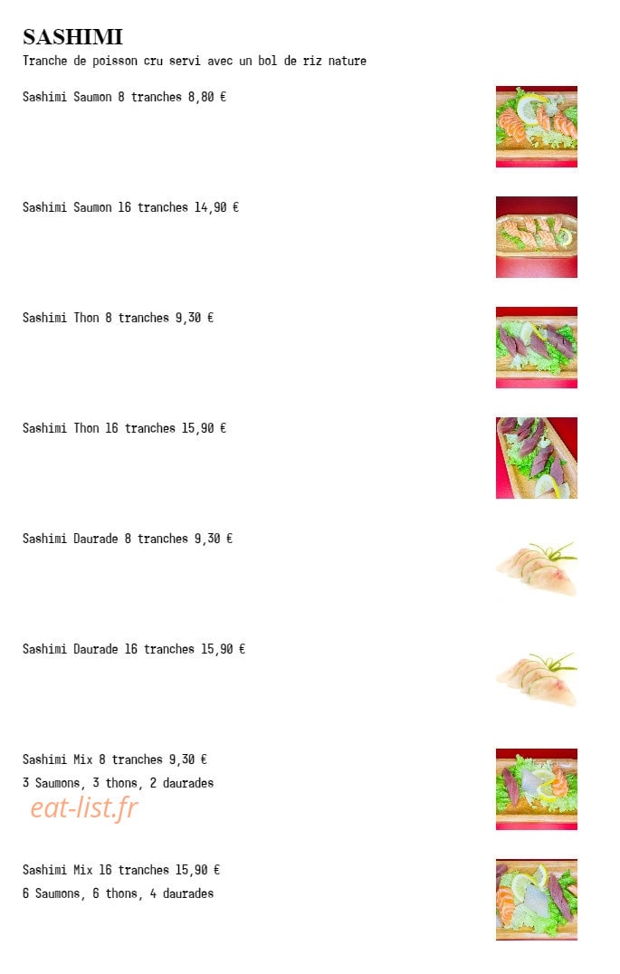 Fuji Sushi — carte page 5