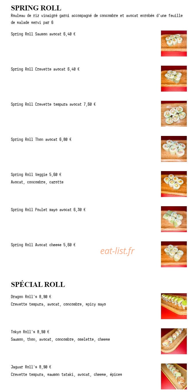 Fuji Sushi — carte page 10
