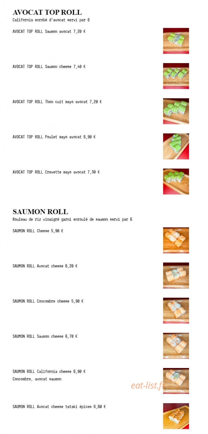 Fuji Sushi — carte page 16