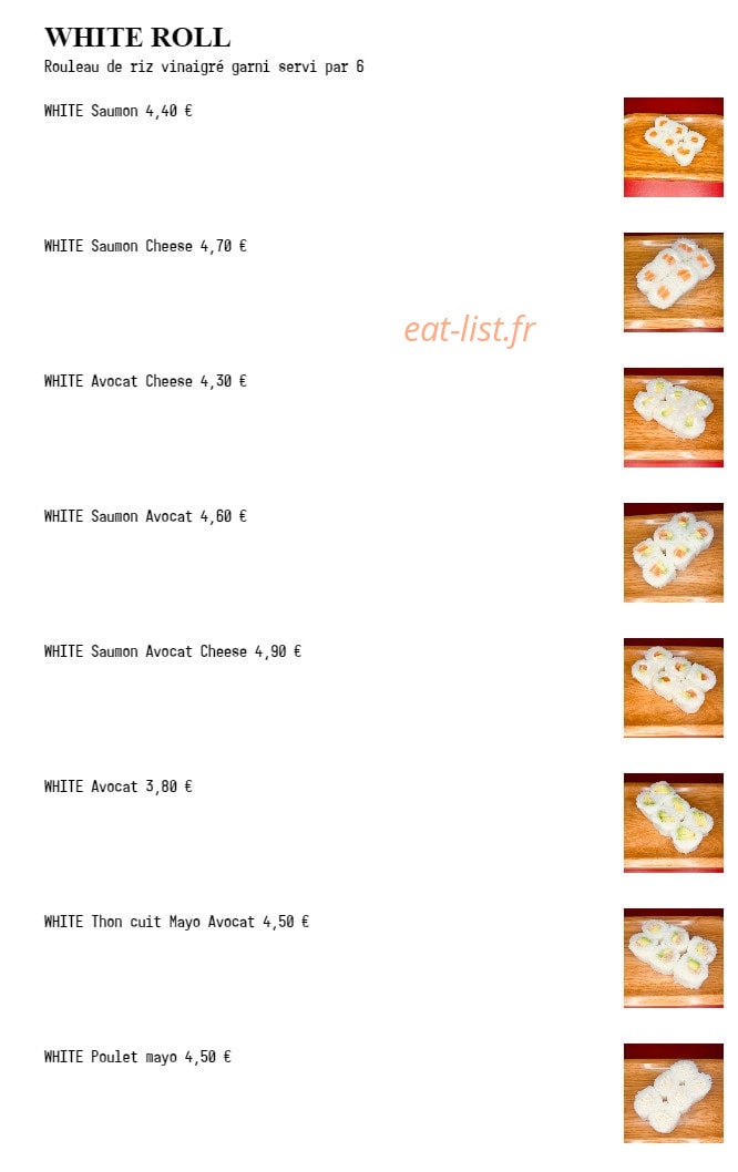 Fuji Sushi — carte page 8