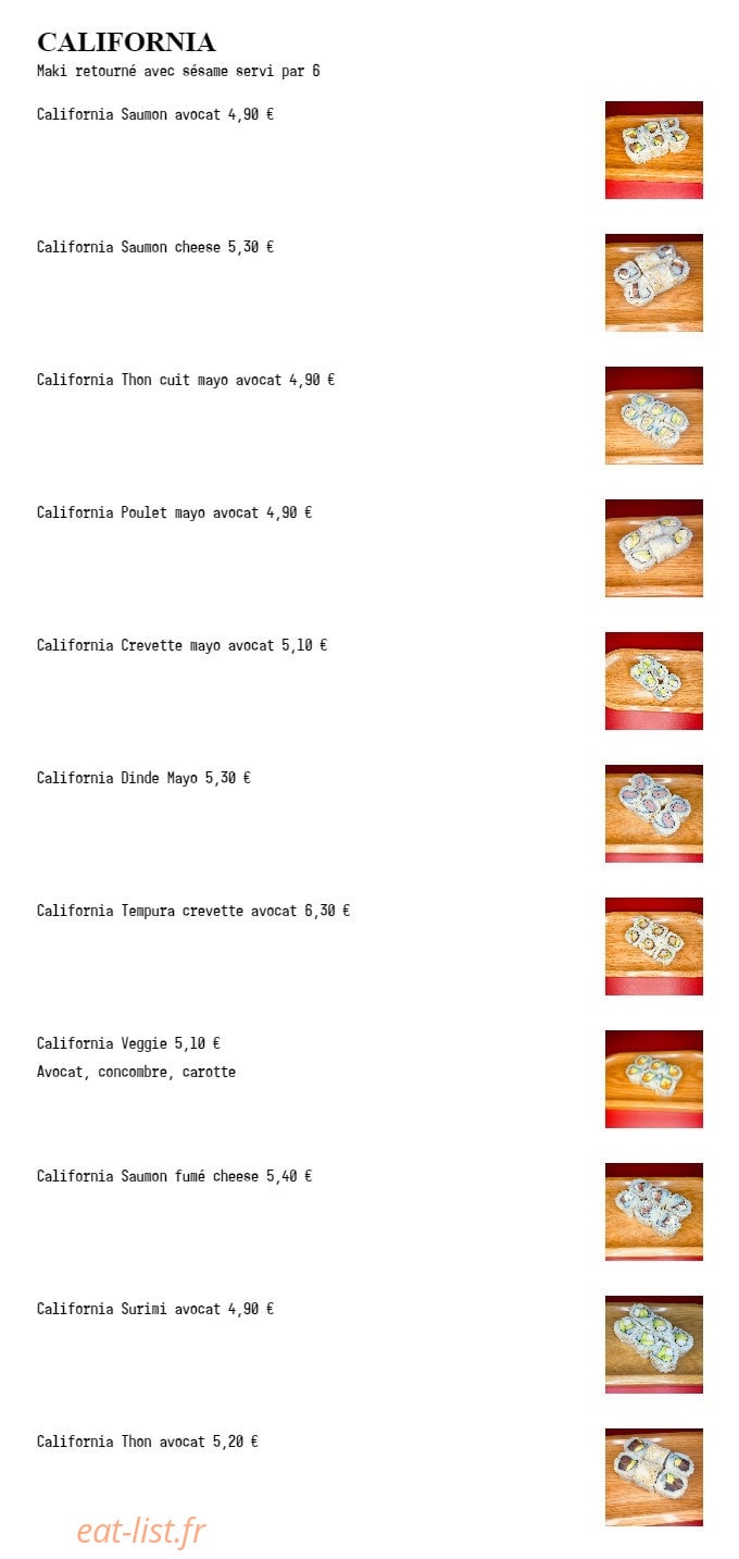 Fuji Sushi — carte page 14