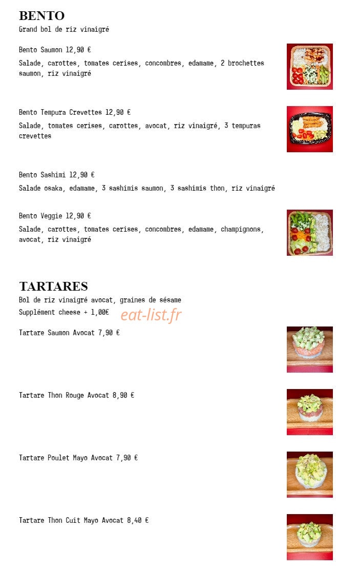 Fuji Sushi — carte page 12
